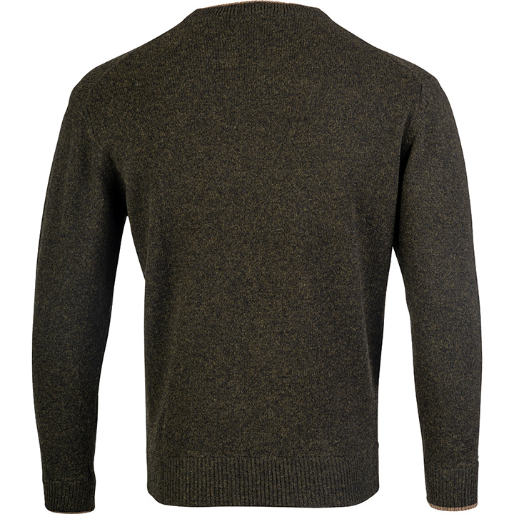 Ashcombe Trui Ronde Hals 100% Lamswol Donkerolijf