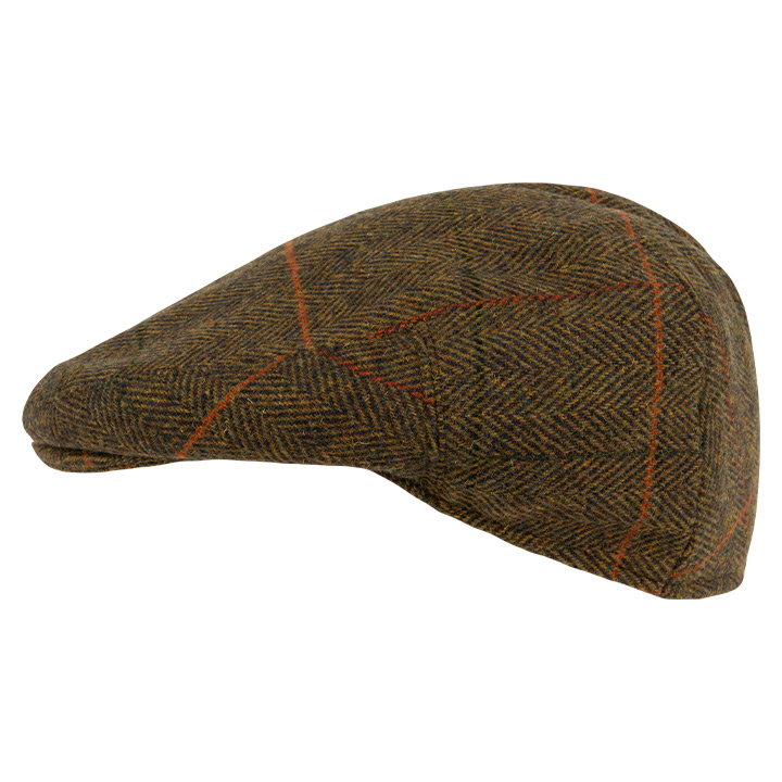 Flat Cap Wolmix Tweed Bruin