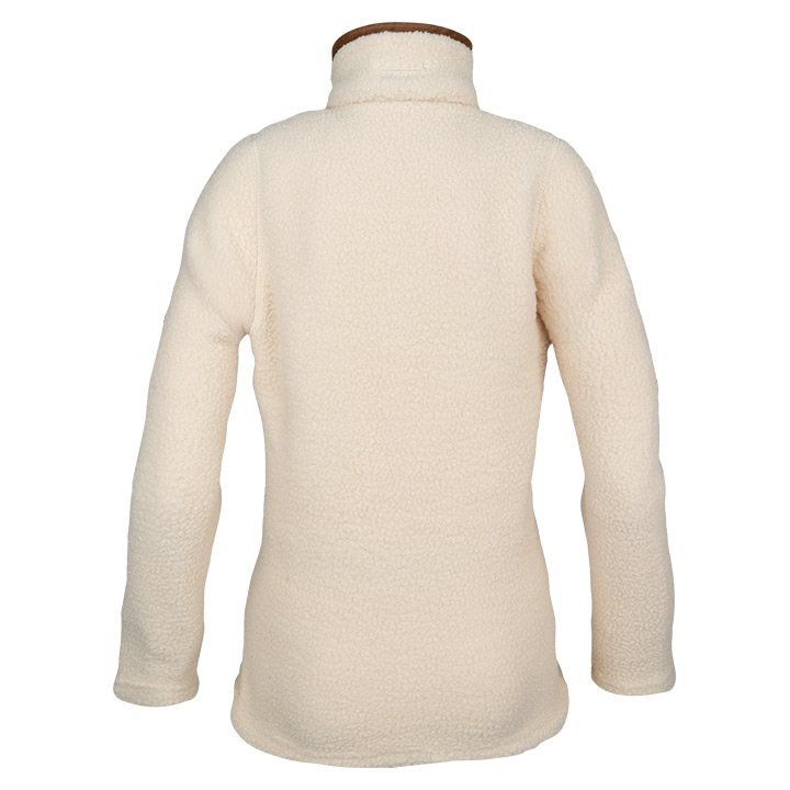 Dames Sherpa Fleecetrui Halve Rits Sail