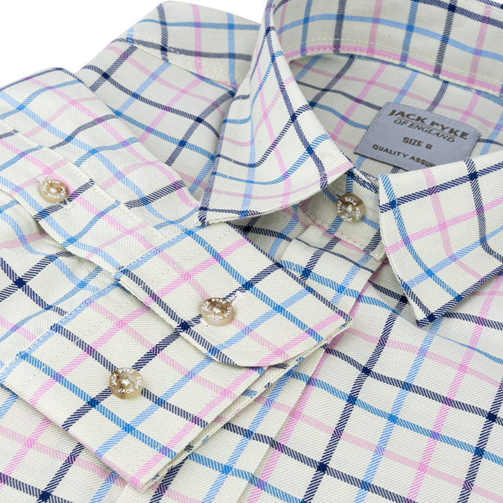 Dames Countryman Overhemd Grote Ruit Marineblauw