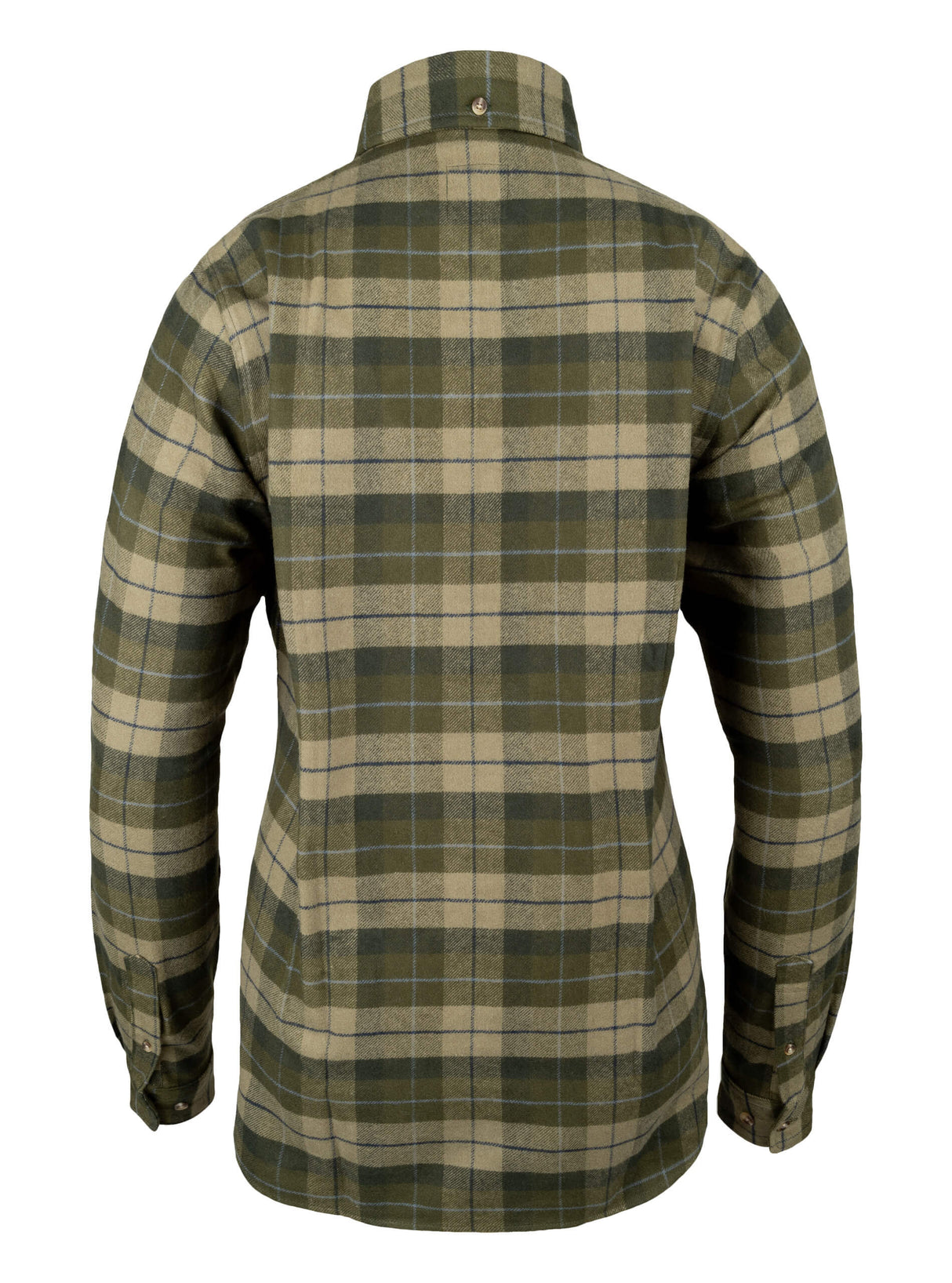 Dames Bleasdale Zwaar Flanellen Overhemd Marineblauw Roestbruin