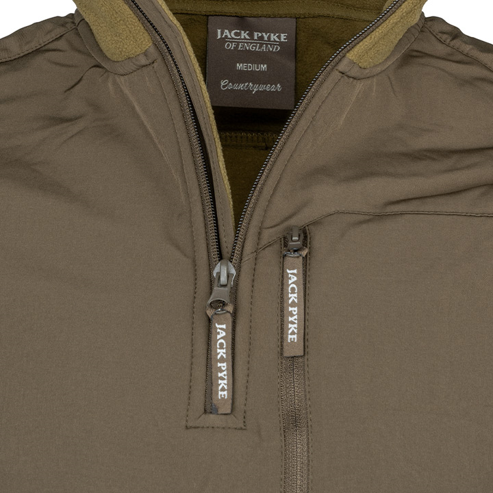 Rannock Fleecetrui Donker Mosterd