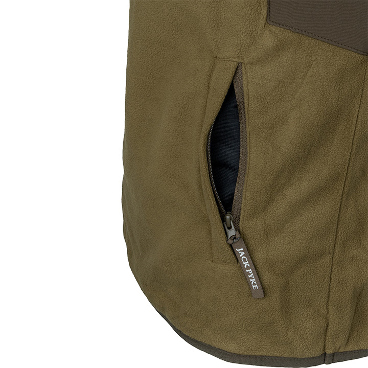 Rannock Fleecetrui Donker Mosterd
