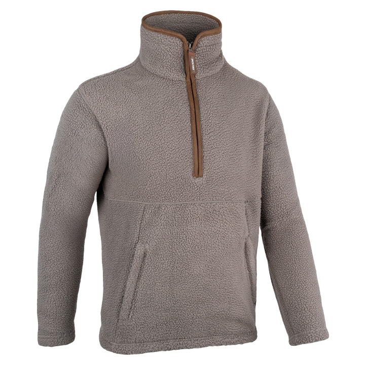 Sherpa Fleecetrui Halve Rits Shiitake