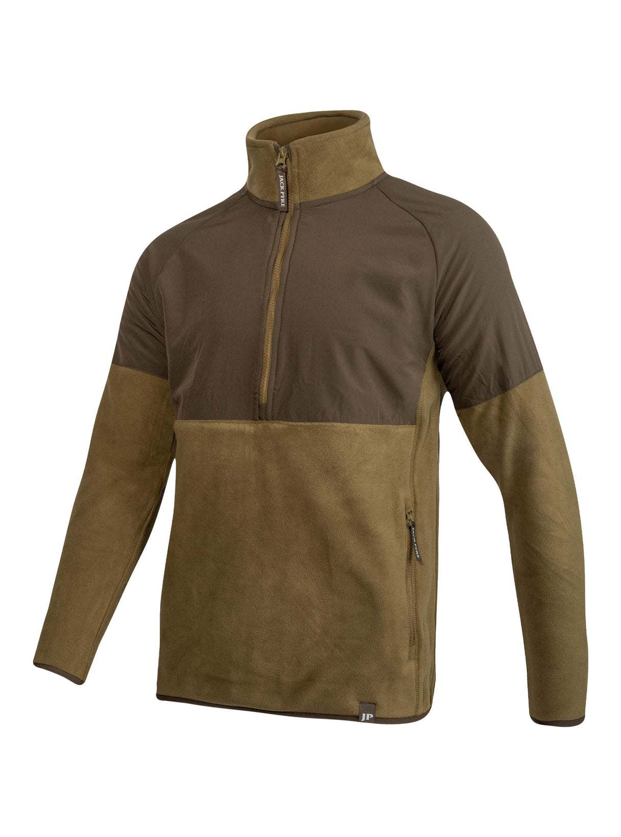 Bleasdale Fleecetrui Halve Rits Donker Mosterd