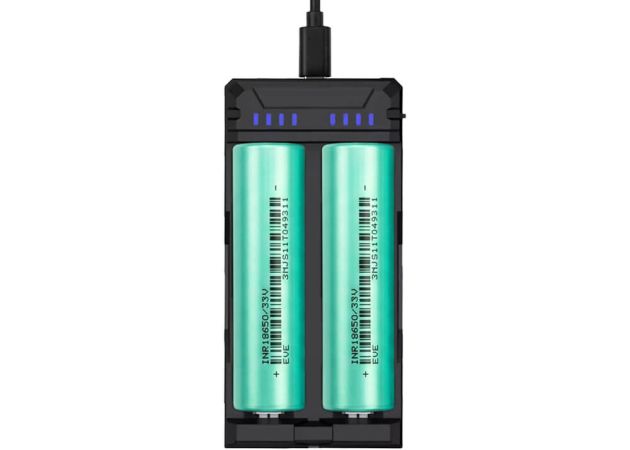 Batterij DNT 18650 2-Pack incl. Oplader