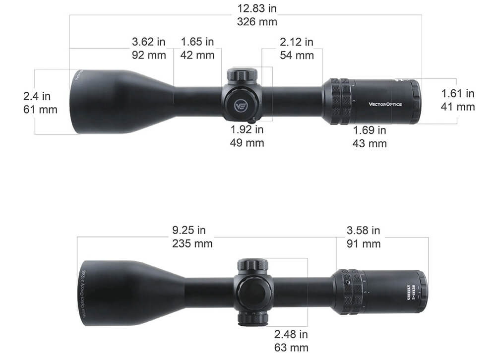 Vector Optics Grizzly 3-12x56 Richtkijker