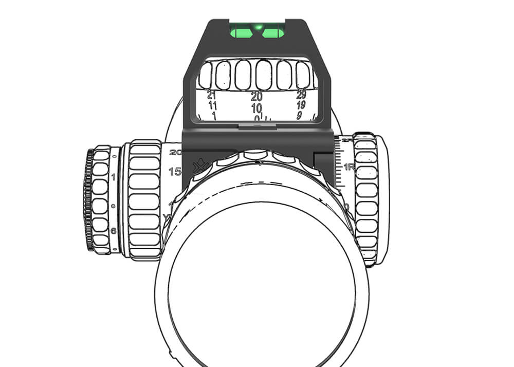 Turret Mark Reader Vector Optics X-Accu 34 mm met Waterpas
