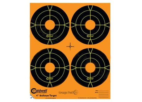 Doelstickers Caldwell Orange Peel bullseye targets 12.7x12.7 4"