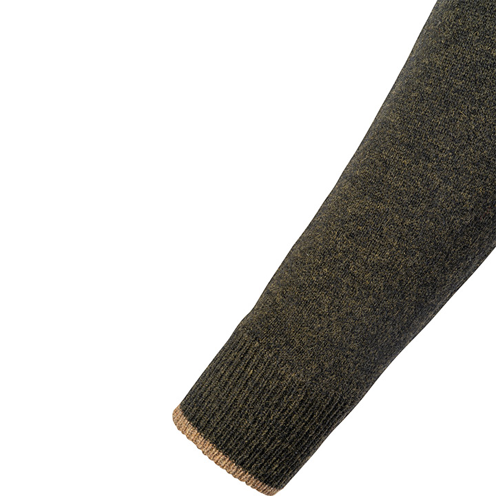 Ashcombe Trui Ronde Hals 100% Lamswol Donkerolijf