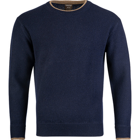 Ashcombe Trui Ronde Hals 100% Lamswol Marineblauw