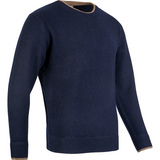 Ashcombe Trui Ronde Hals 100% Lamswol Marineblauw
