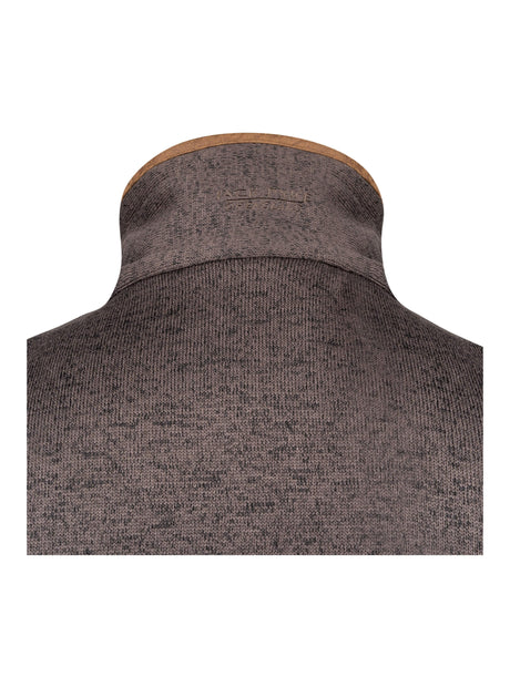 Melange Fleece Bodywarmer Bruin Gemêleerd