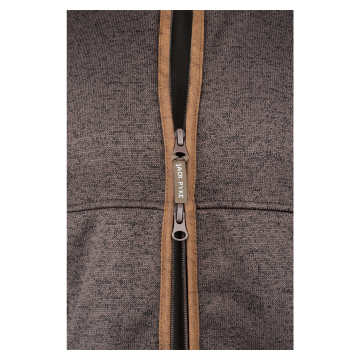 Melange Fleece Bodywarmer Bruin Gemêleerd