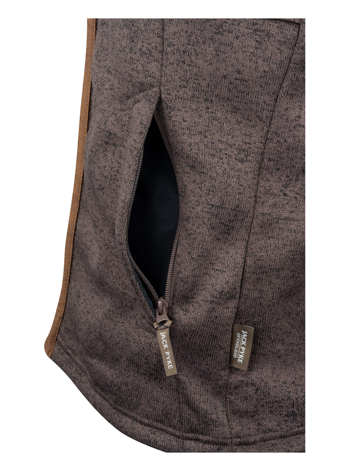 Melange Fleece Bodywarmer Bruin Gemêleerd