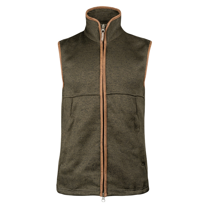melange-fleece-gilet-dark-olive-fleck
