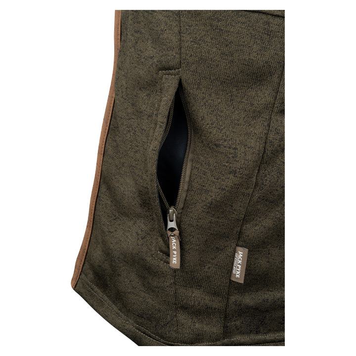 Melange Fleece Bodywarmer Donkerolijf Gemêleerd