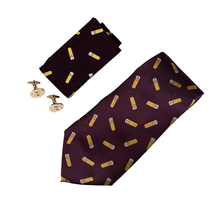 Geschenkset Stropdas, Zakdoek en Manchetknopen Patroon