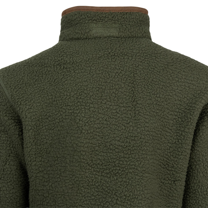 Junior Sherpa Fleecetrui Halve Rits Olijf