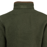 Junior Sherpa Fleecetrui Halve Rits Olijf