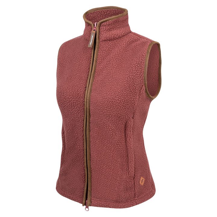 Dames Sherpa Fleece Bodywarmer Koperbruin