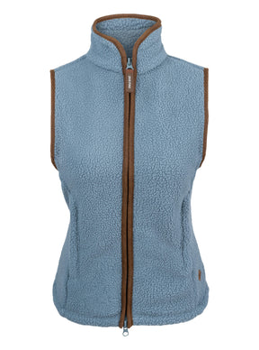 Dames Sherpa Fleece Bodywarmer IJsblauw