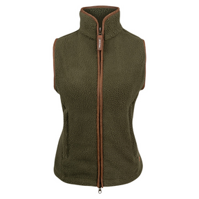 Dames Sherpa Fleece Bodywarmer Olijf