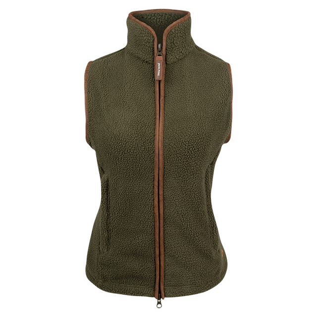 Dames Sherpa Fleece Bodywarmer Olijf