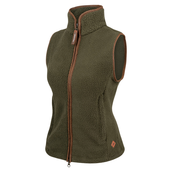 Dames Sherpa Fleece Bodywarmer Olijf