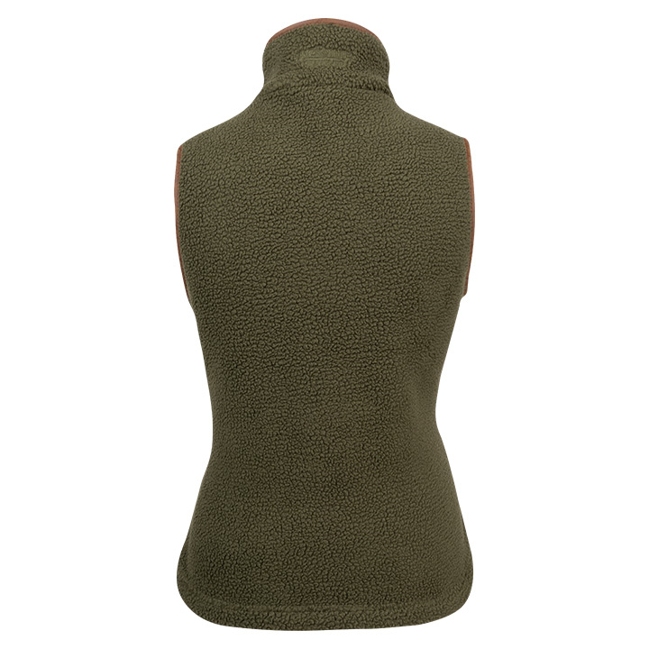 Dames Sherpa Fleece Bodywarmer Olijf