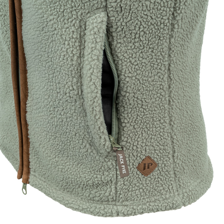 Dames Sherpa Fleece Bodywarmer Salie