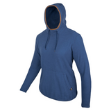 Dames Fleece Hoodie Denim