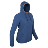 Dames Fleece Hoodie Denim