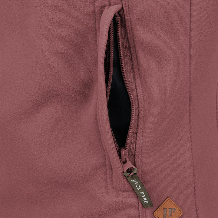 Dames Gerecyclede Fleecejas Koperbruin