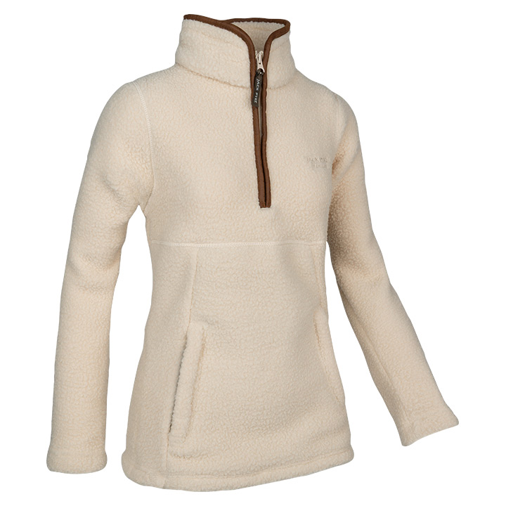 Dames Sherpa Fleecetrui Halve Rits Sail