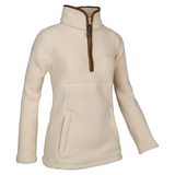 Dames Sherpa Fleecetrui Halve Rits Sail