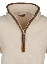 Dames Sherpa Fleecetrui Halve Rits Sail
