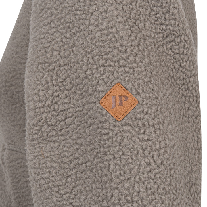 Dames Sherpa Fleecetrui Halve Rits Shiitake