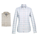 Dames Countryman Overhemd Grote Ruit Marineblauw