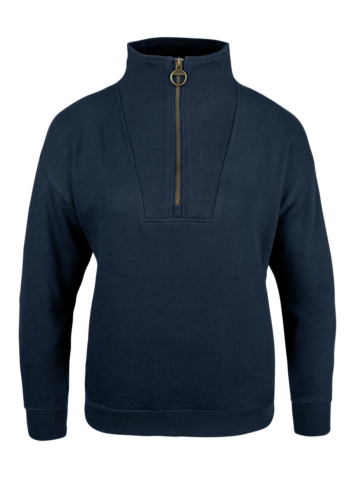 Dames Sweater Halve Rits Salie