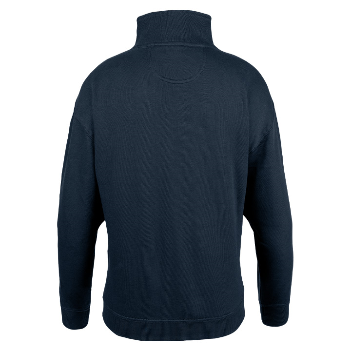 Dames Sweater Halve Rits Marineblauw