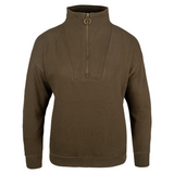 Dames Sweater Halve Rits Olijf