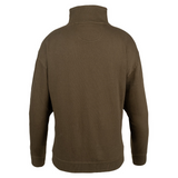 Dames Sweater Halve Rits Olijf