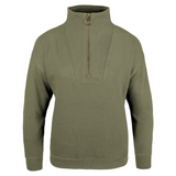 Dames Sweater Halve Rits Salie