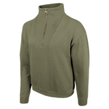 Dames Sweater Halve Rits Salie