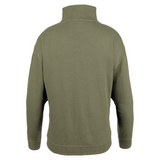 Dames Sweater Halve Rits Salie