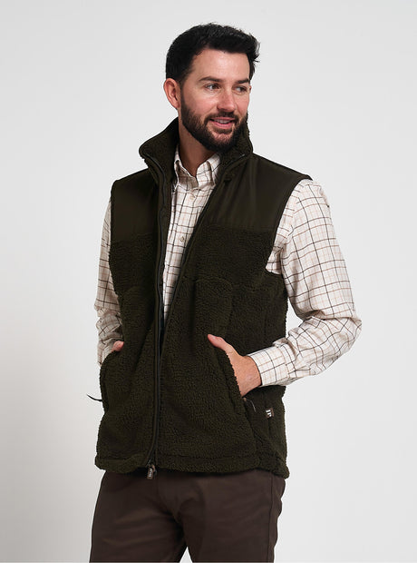 Sherpa Fleece Bodywarmer Camel