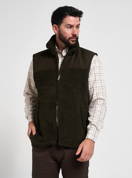 Sherpa Fleece Bodywarmer Camel