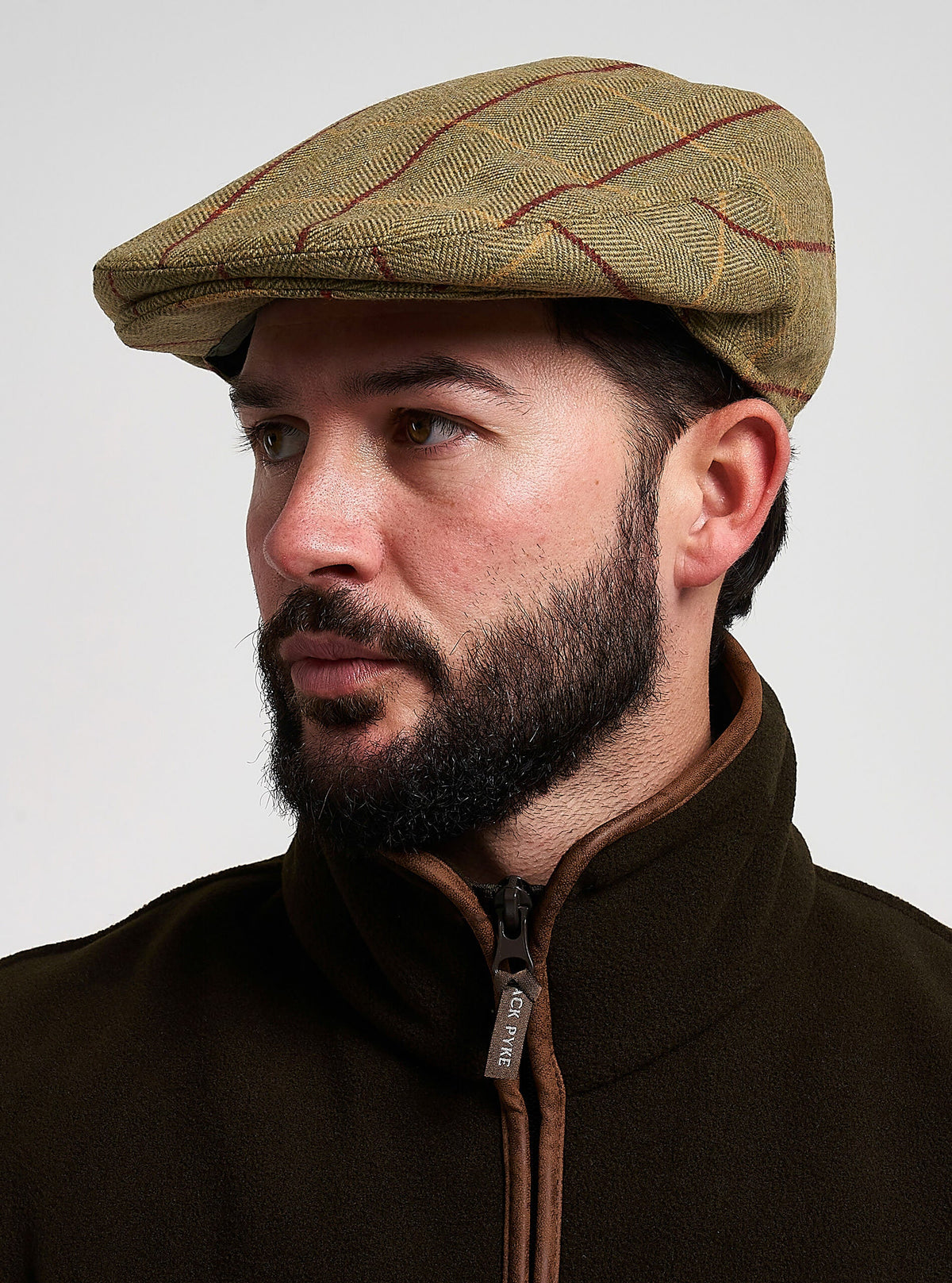 Flat Cap Wolmix Tweed Bruin