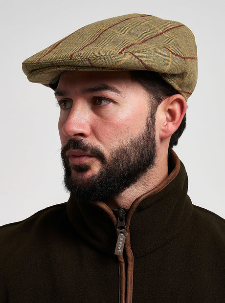 Flat Cap Wolmix Tweed Bruin